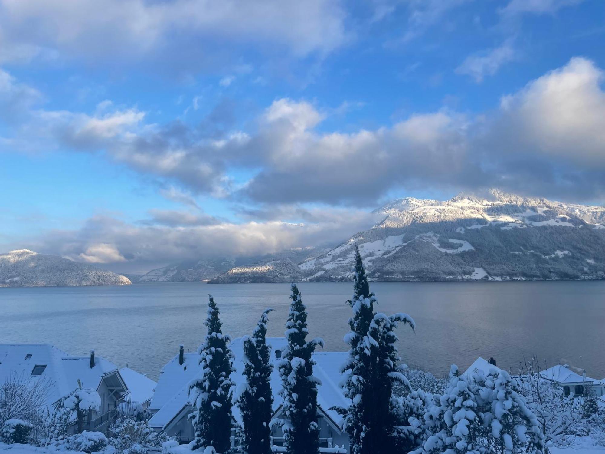 Chez-Marie Vue Fantastique Entre Lac Et Montagne Beckenried Esterno foto